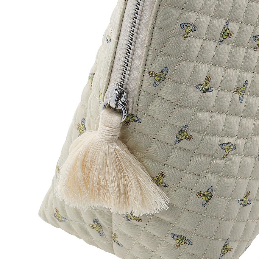 Vivienne Westwood Quilted Baby ORB Wash Bag Pouch White