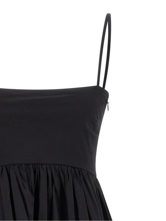 GANNI Ruffle Sleeveless Mini Dress A1030207 099 BLACK DOM
