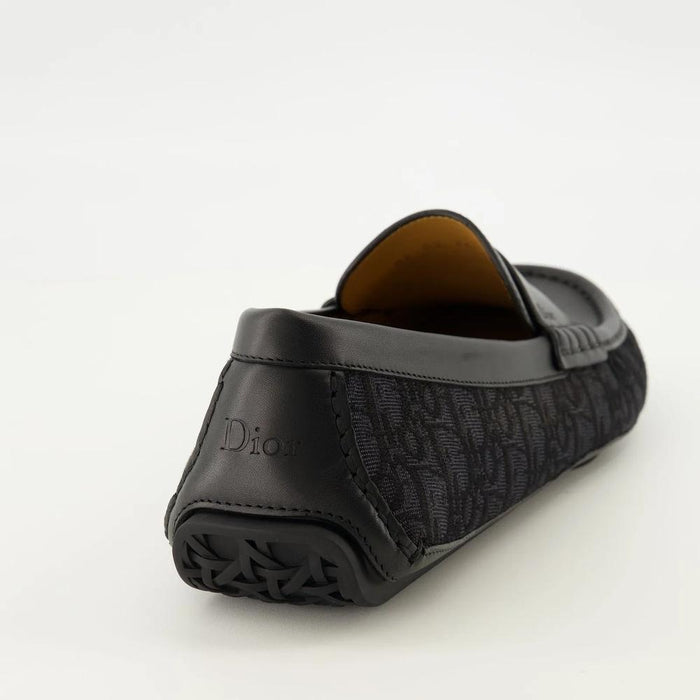 DIOR Oblique Rodi Leather Loafers Men’s Black