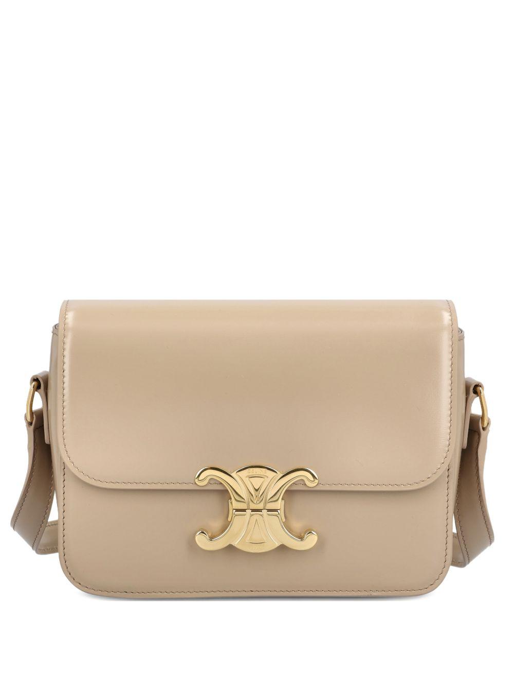 CELINE Leather Shoulder Bag Brown