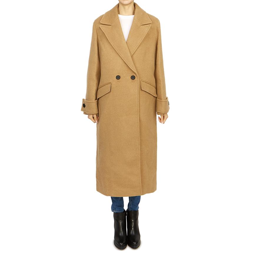 ALLSAINTS Mabel Wool Blend Coat Camel Brown Women’s Coat