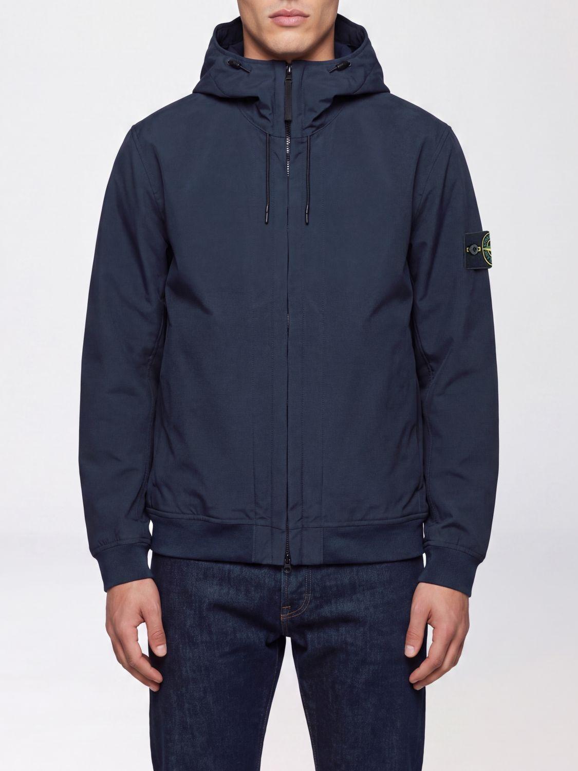 STONE ISLAND Black Casual Bomber Jacket Men’s