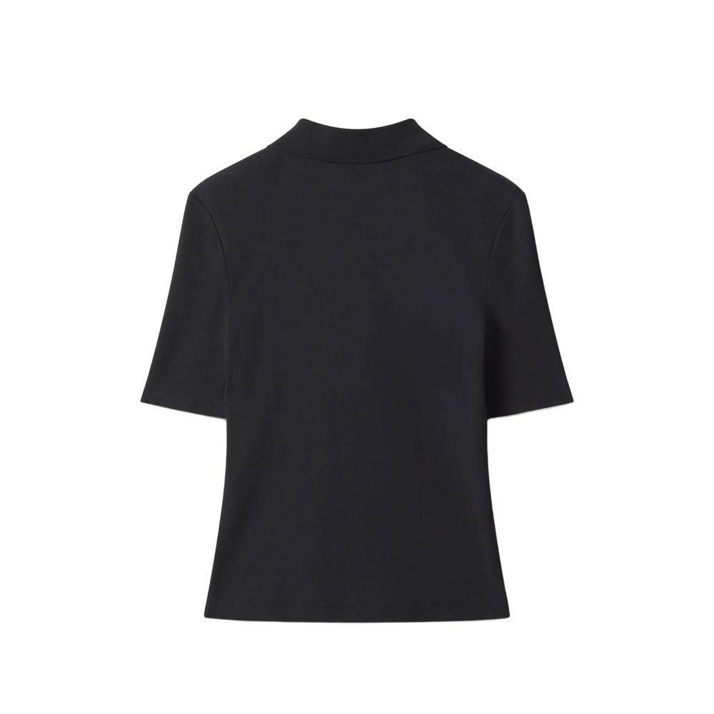 Maison Kitsune Black Short Sleeve Polo Shirt Women’s