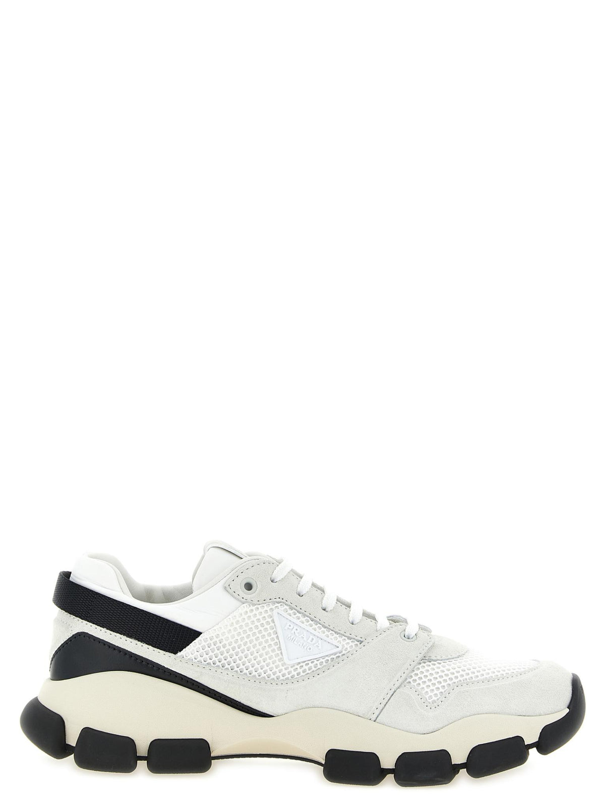 PRADA Black Leather Low Top Sneakers