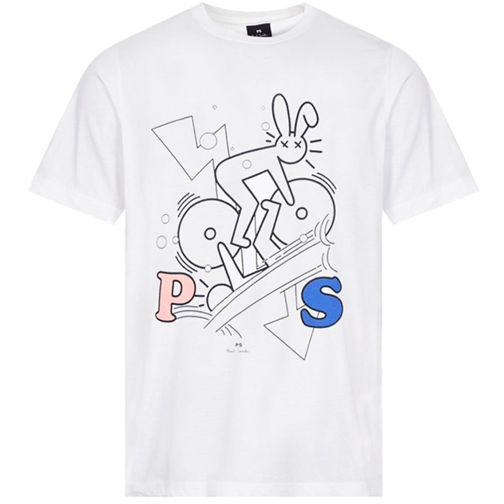Paul Smith Men's Rabbit Logo Print T-Shirt M2R 011R HP3275 01