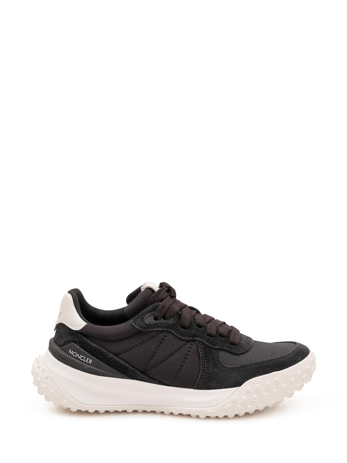 Moncler Black Leather Low-Top Sneakers