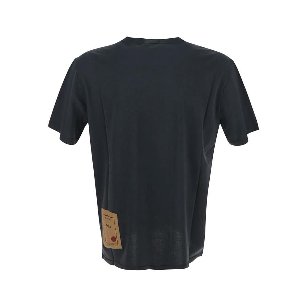 Ten C Back Logo Label T-Shirt Men’s, Gray Cotton Crewneck
