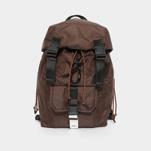 A.P.C. Logo TREK Double Buckle Men’s Backpack H62220 CAA