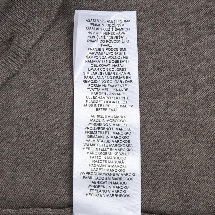 Maison Kitsune Profile Fox Logo Men’s Wool Cardigan Gray