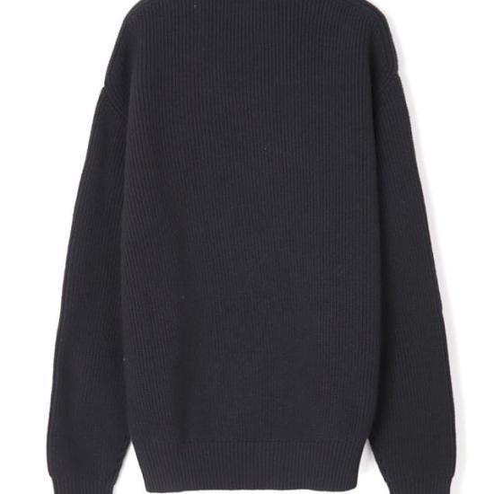Neil Barrett Black Round Neck Knit Sweater for Men NBV7MA159 AV608042