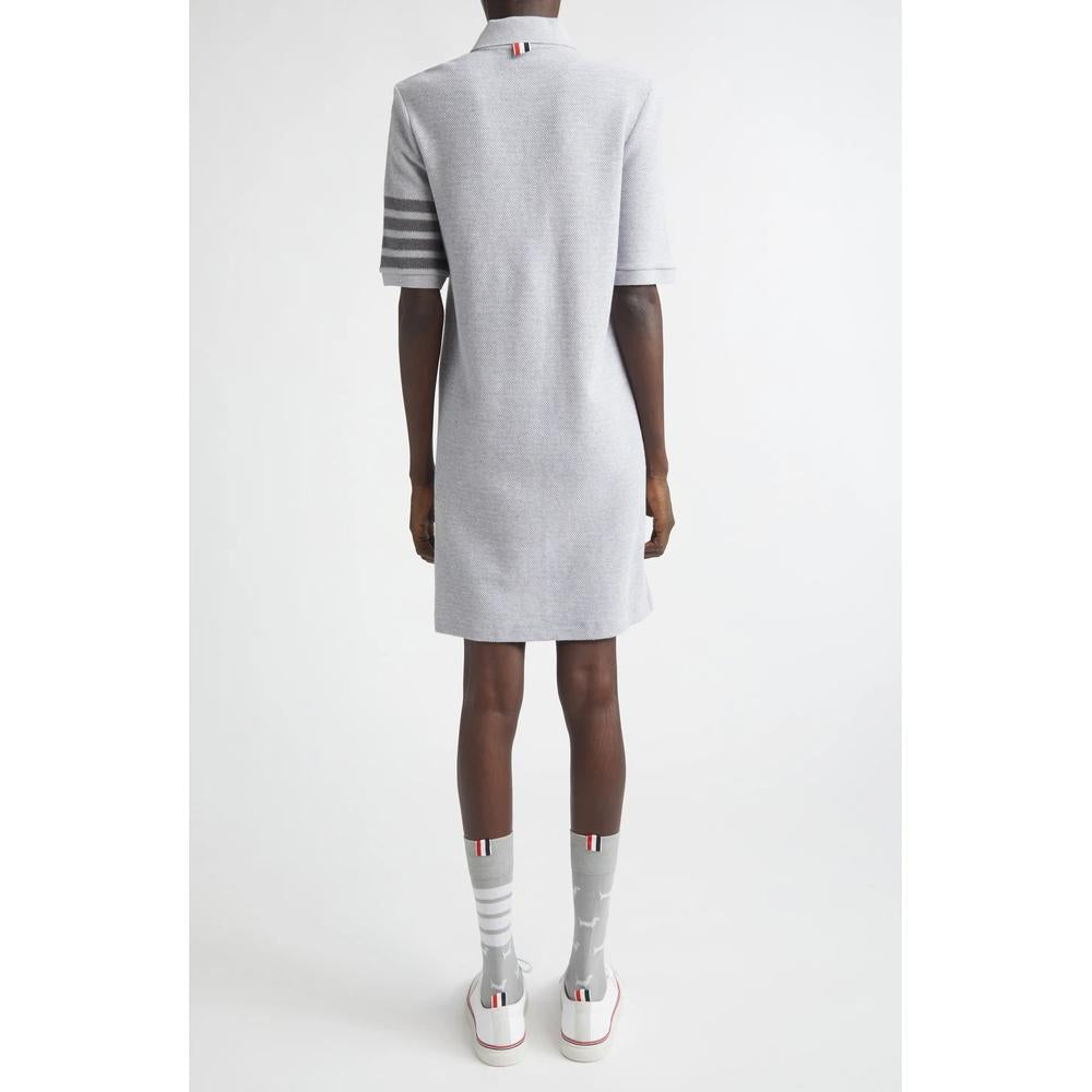 THOM BROWNE 4-Bar Women’s Polo Mini Dress Gray Cotton