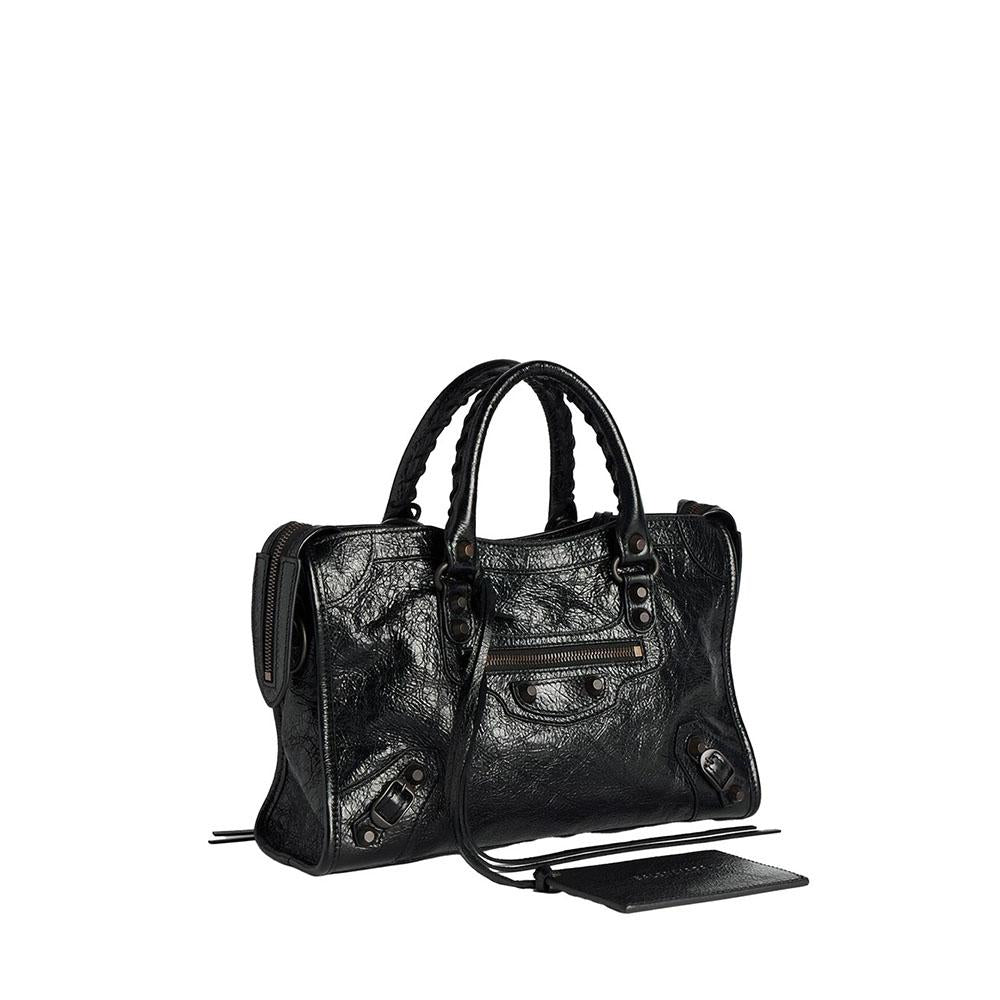 BALENCIAGA Le City Tote Bag Black Leather Handbag