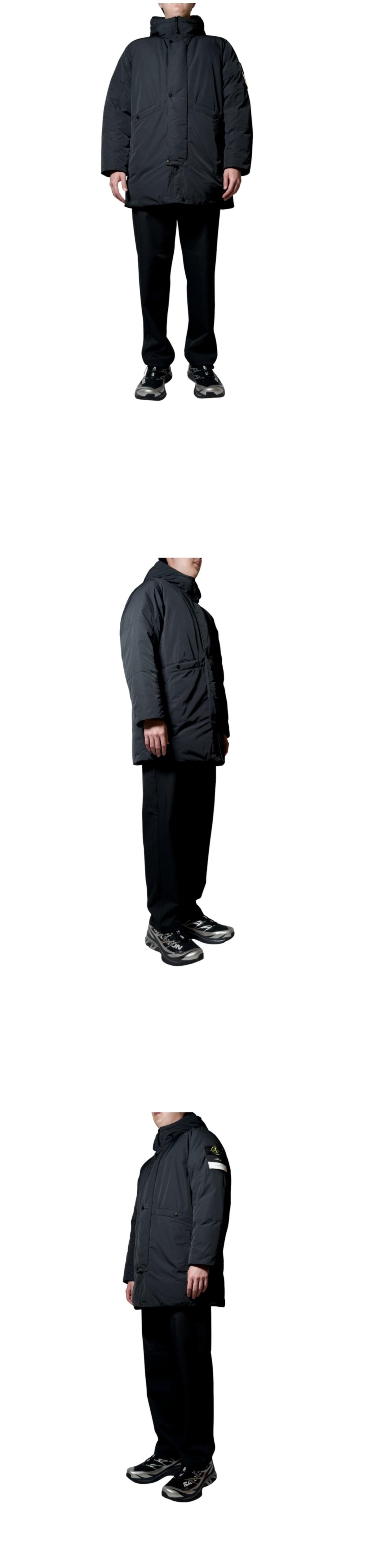 STONE ISLAND Micro Twill Down Puffer Jacket Black Men