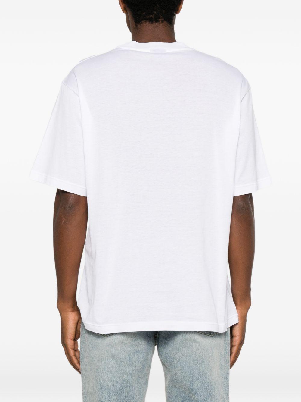 GUCCI Short Sleeve T-Shirt White Cotton Men's Top