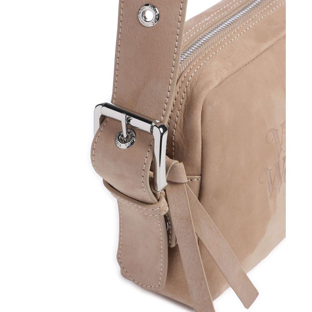 Vivienne Westwood Logo Crossbody Bag Navy Leather