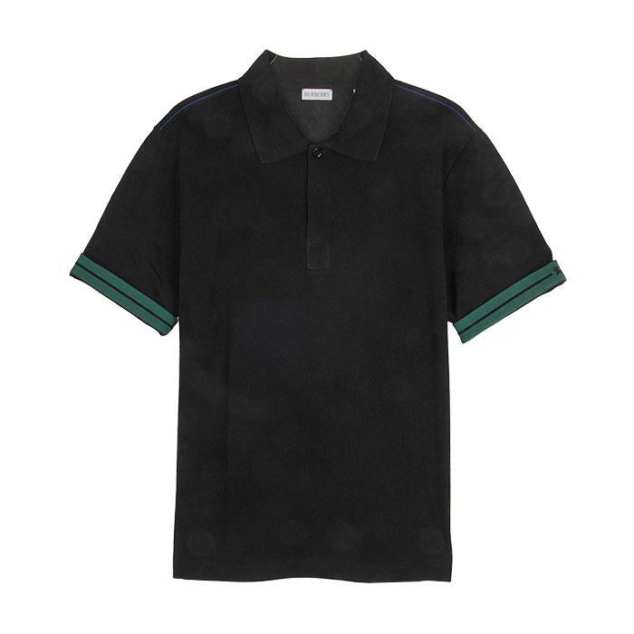 BURBERRY Men’s Relaxed Fit Black Polo Shirt