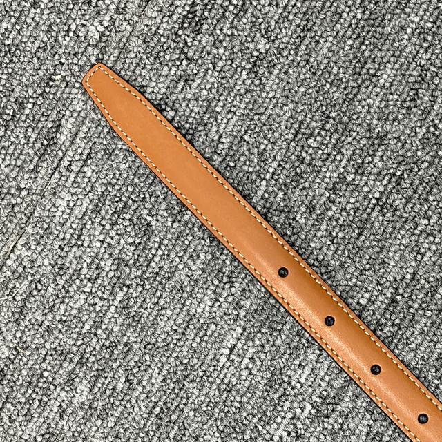 CELINE Metal Triomphe Natural Calfskin Belt