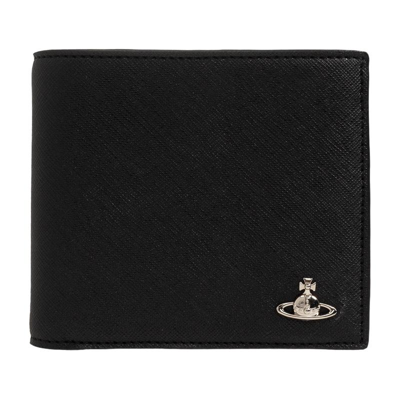 Vivienne Westwood Leather Bifold Wallet with Coin Pocket Black