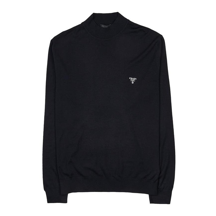 PRADA Men’s Crewneck Wool Sweater Black
