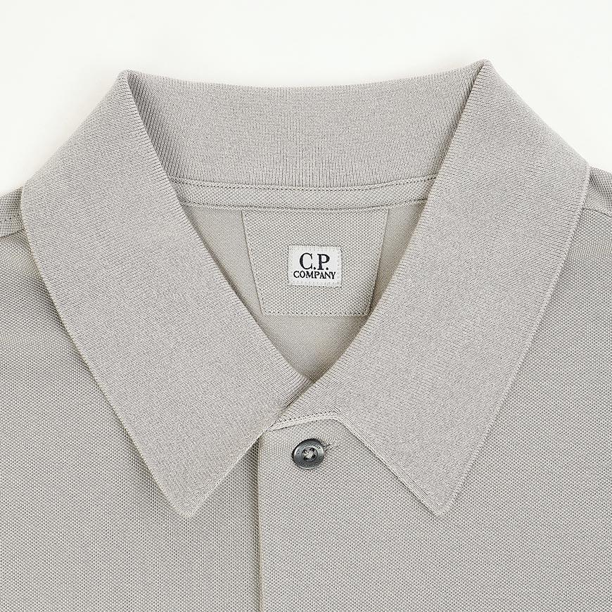 CP Company Men’s Stretch Pique Polo Shirt Gray