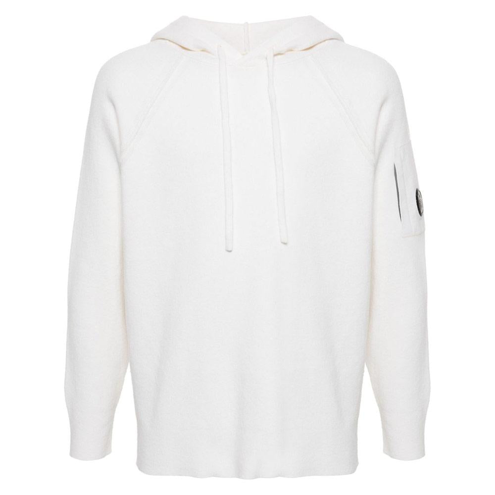 CP Company GRS RWS Lambswool Waffle Knit Hoodie Sweater