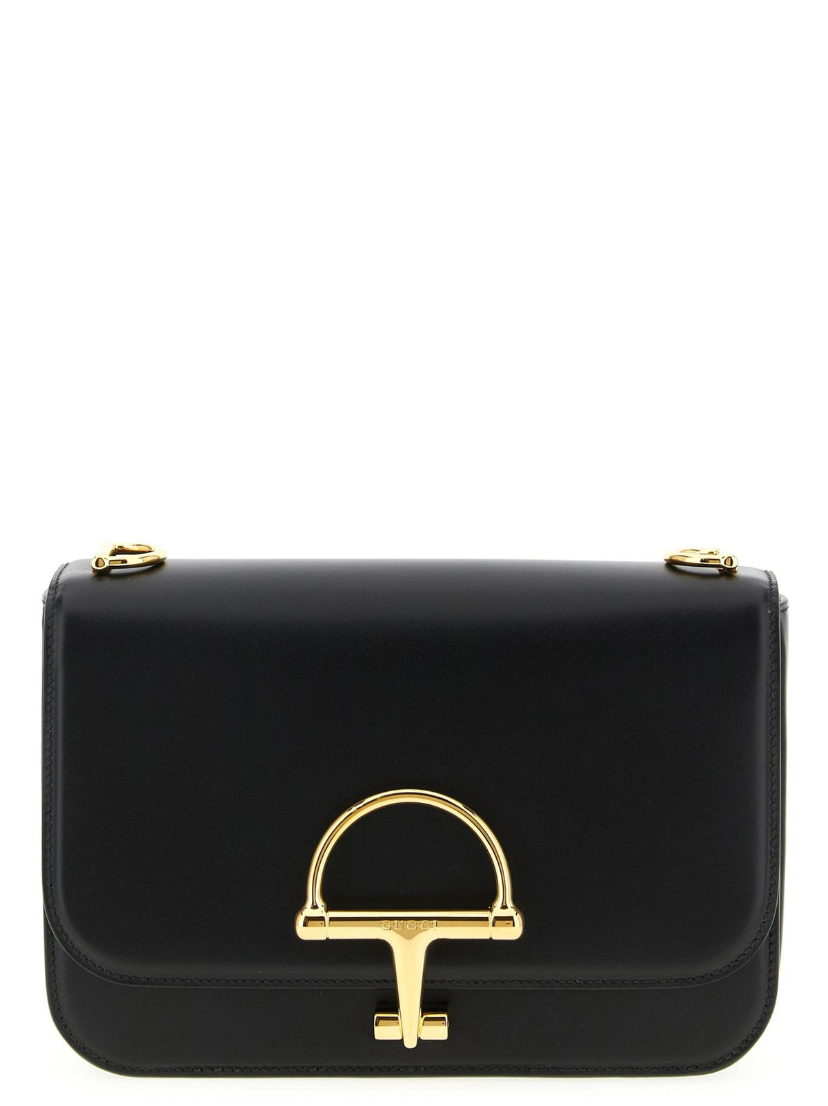 GUCCI Black Leather Shoulder Bag