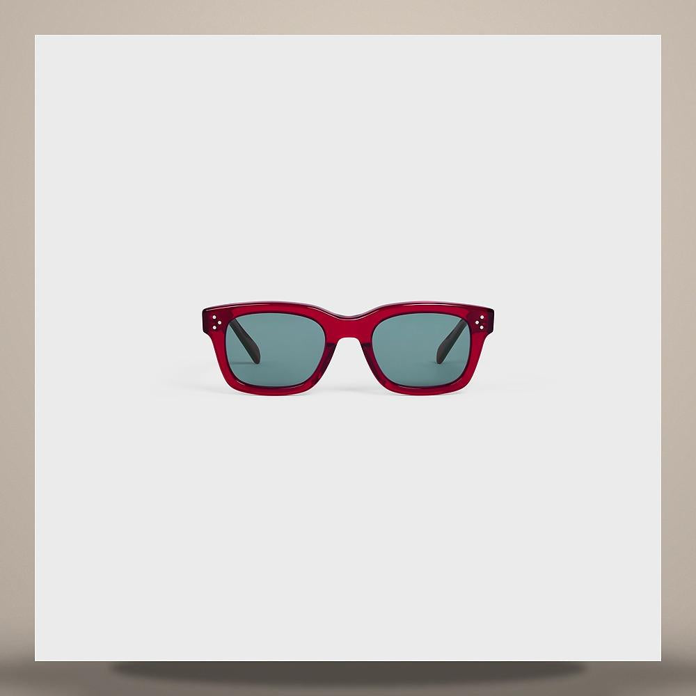 CELINE Black Frame Acetate Transparent Burgundy Sunglasses 4S232CPLB 27TD