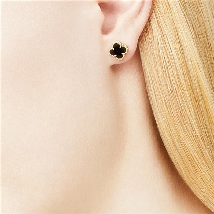 Van Cleef & Arpels Sweet Alhambra Earrings Gold Mother of Pearl