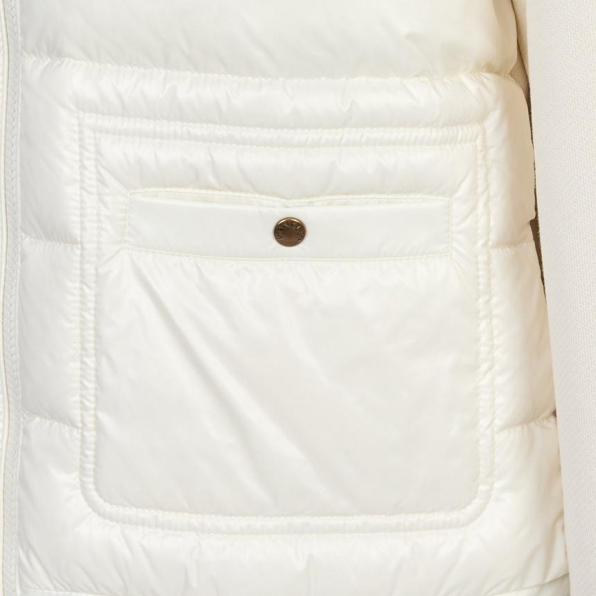 Moncler Women’s Zip-Up Sweatshirt White Cotton Cardigan