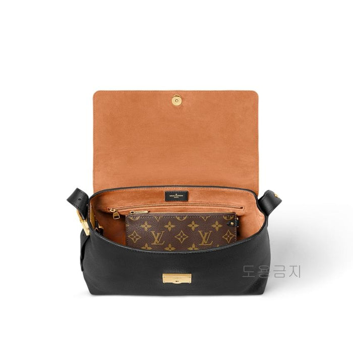 Louis Vuitton Cognac Leather Low Key Messenger Tote Bag Unisex