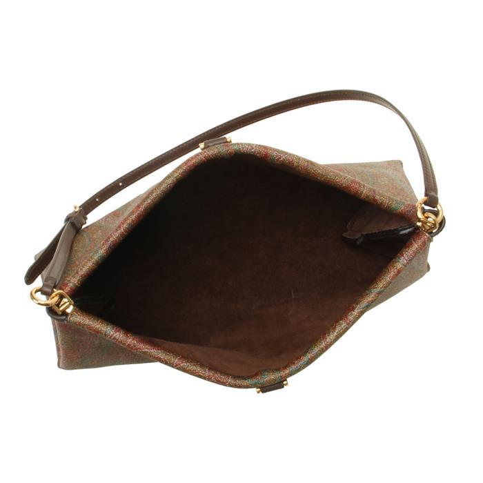 Etro Arnica Leather Shoulder Bag Black