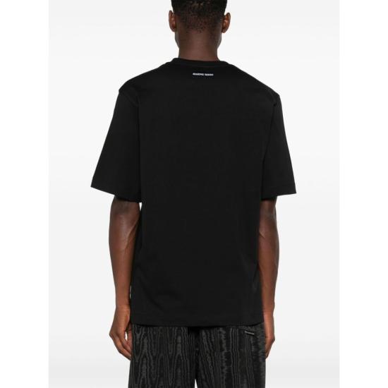 Marine Serre Black Short Sleeve T-Shirt MTT077ACJER0009BK99