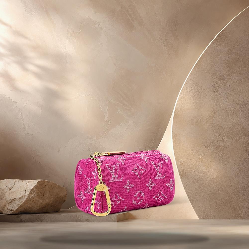 Louis Vuitton Fuchsia Denim Trusse Speedy Key Ring M27605