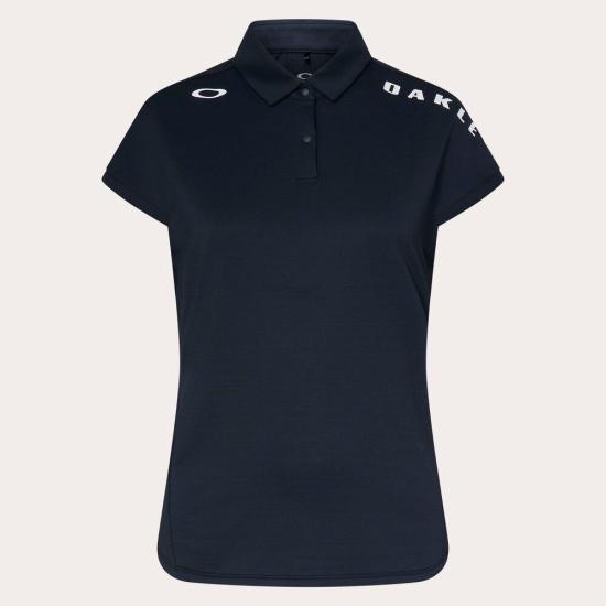 OAKLEY Pitch Black Short Sleeve Polo Shirt for Women