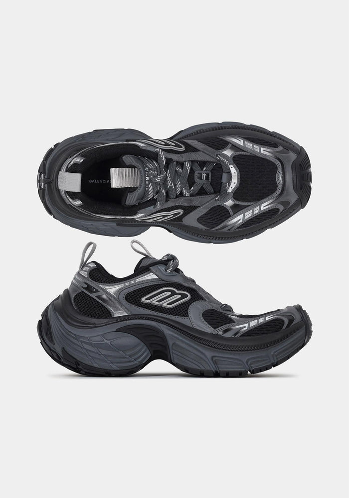 BALENCIAGA Black Gray 6XL Low-Top Sneakers