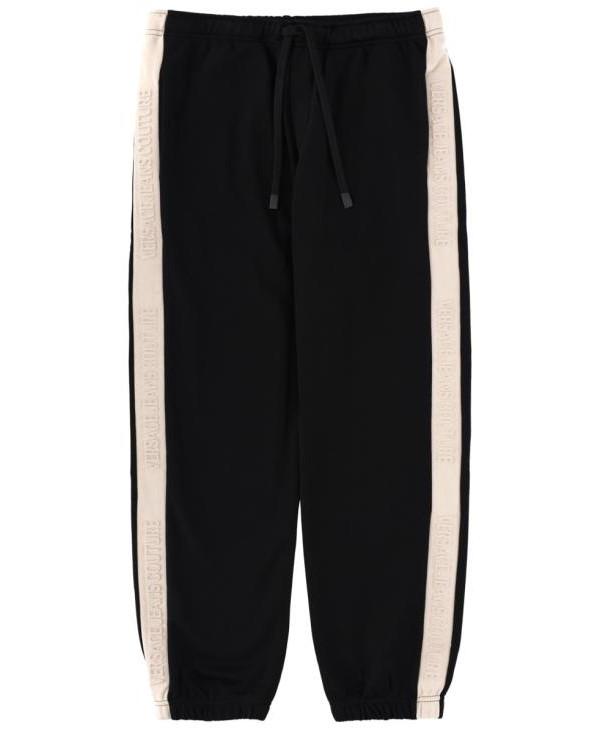 Versace Institutional Logo Embossed Side Band Sweatpants Black Men