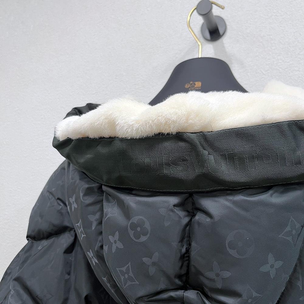 Louis Vuitton Monogram Down Jacket Puffer Dark Gray Men’s