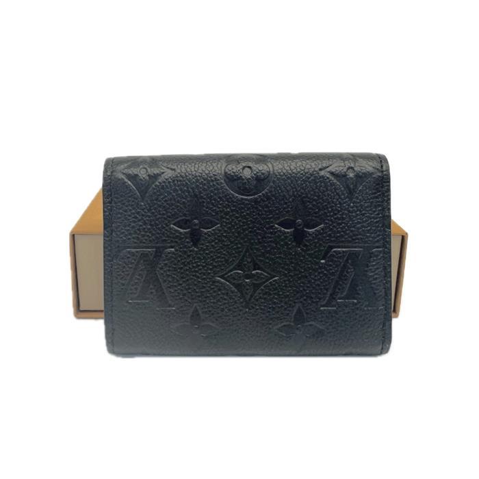 Louis Vuitton Calfskin Rosalie Coin Purse Black Pink Wallet