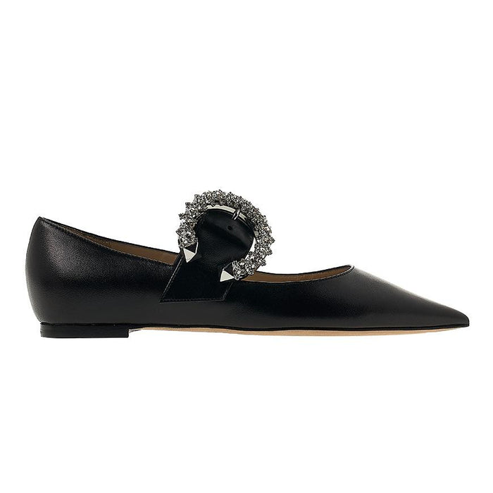 Jimmy Choo Black Crystal Melva Ballerina Flats