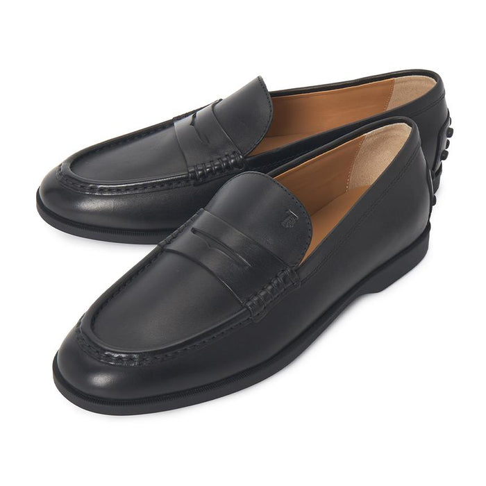 Tods Women’s Black Leather Loafers