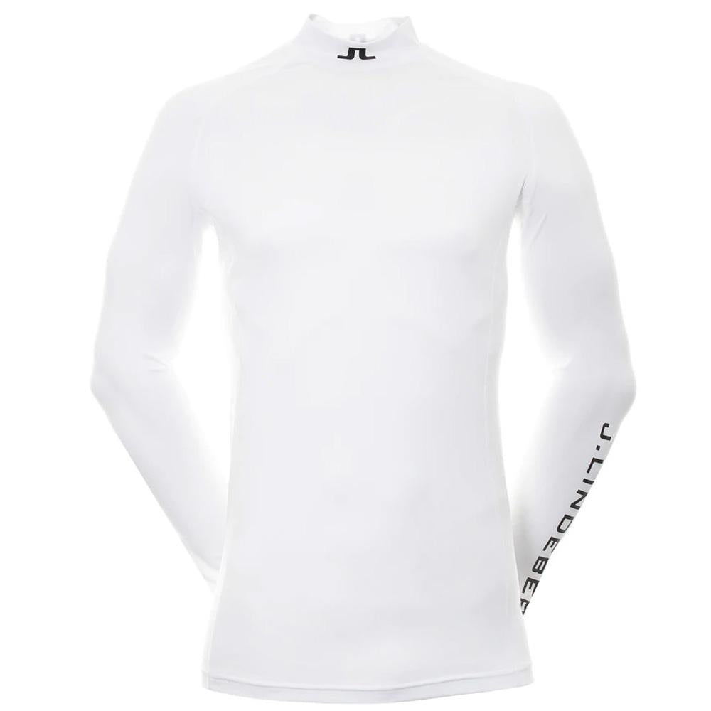 J LINDEBERG Aello High Neck Slim Fit T-Shirt White Men’s