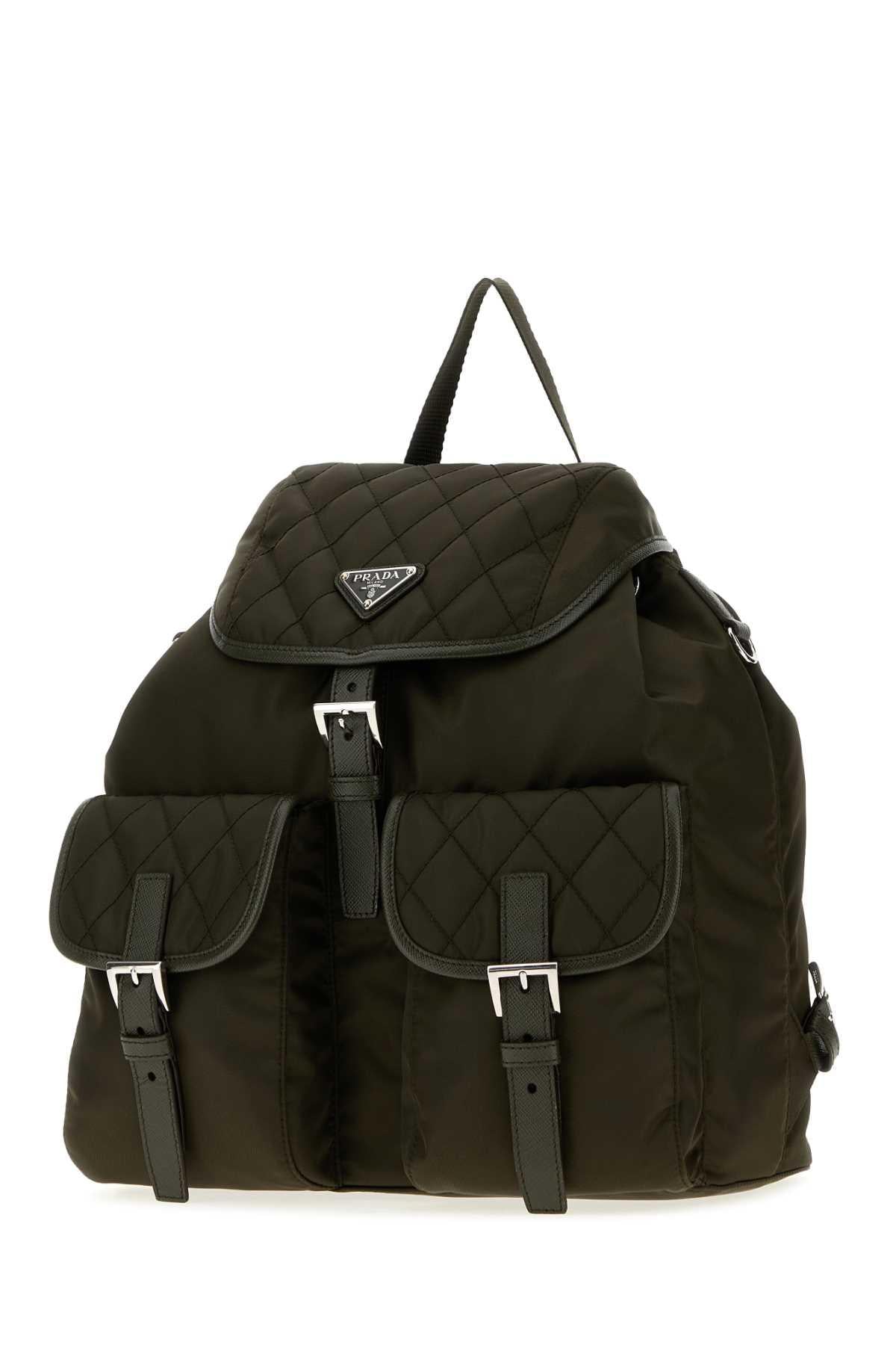 PRADA Zipper Nylon Backpack Black