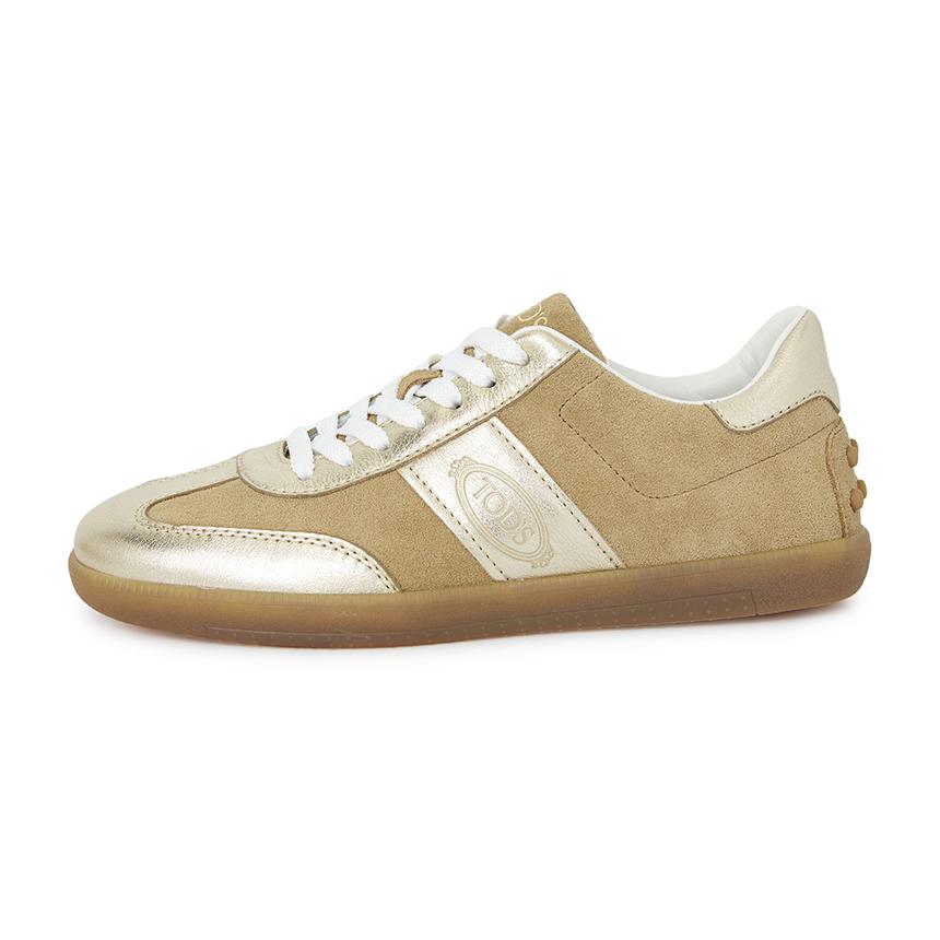 Tods Tabs Women’s Low-Top Leather Sneakers White Beige XXW68C0IJ20 U8WYY16