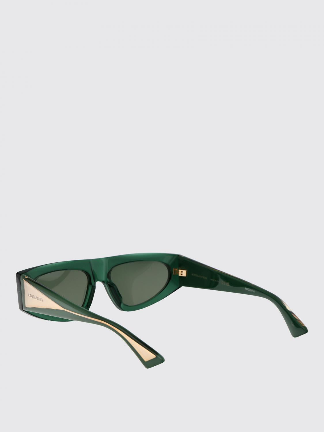 Bottega Veneta Brown Acetate Rectangle Sunglasses