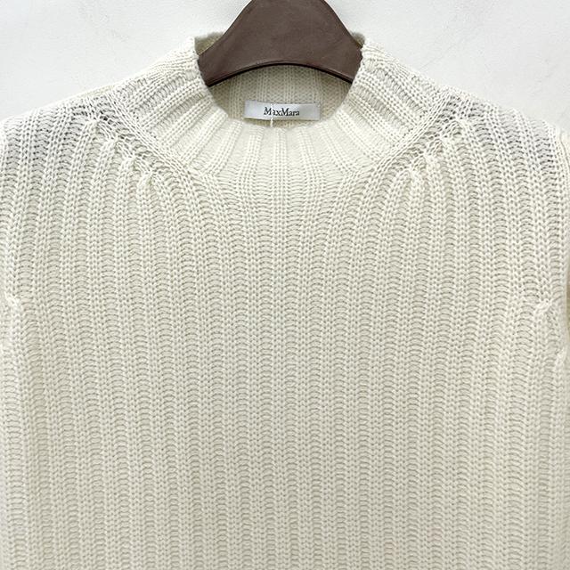 Max Mara ALOA Wool Cashmere Crop Crewneck Sweater 2421366022600 001
