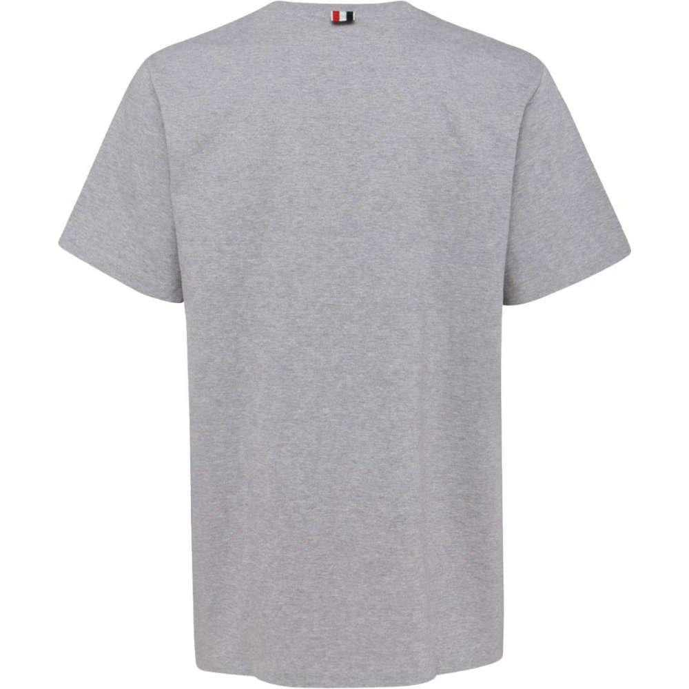 THOM BROWNE Gray Side Slit Short Sleeve T-Shirt Unisex