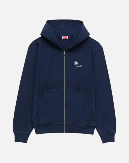 KENZO Women’s Hoodie Sweatshirt FG6 5HO271 4MJ 79 BLUE BLACK DOM
