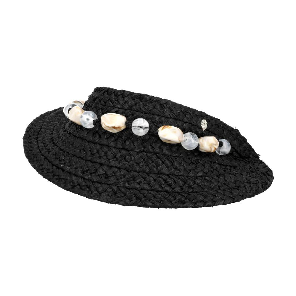 HELEN KAMINSKI Charcoal Natural Straw Nyla Visor Sun Cap for Wome HAT51912 CHNTL