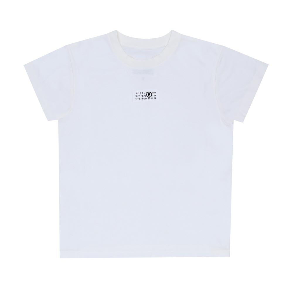 Maison Margiela Number Logo Patch Short Sleeve T-Shirt White Women