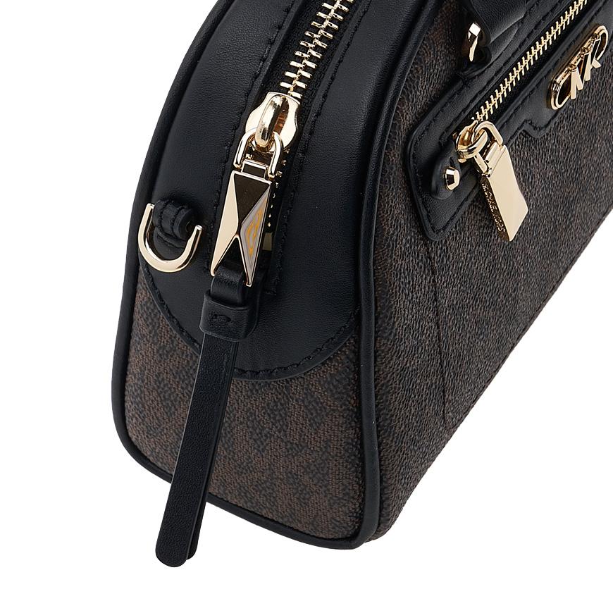 Michael Kors Women’s Logo Print Top Handle Tote Bag Brown Canvas